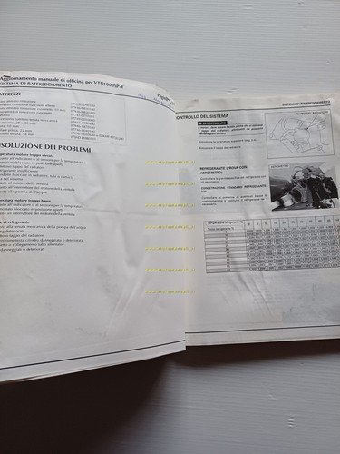 Honda VTR 1000 SP 2000 manuale officina riparazione italiano originale