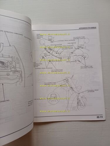 Honda VTX 1300 S VARIANTI 2003 manuale officina ITALIANO originale