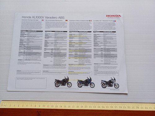 Honda XL 1000 V Varadero 2000 depliant ITALIANO originale