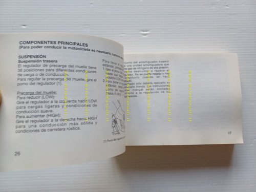 Honda XL 1000 V Varadero 2002-3 manuale uso libretto istruzioni …