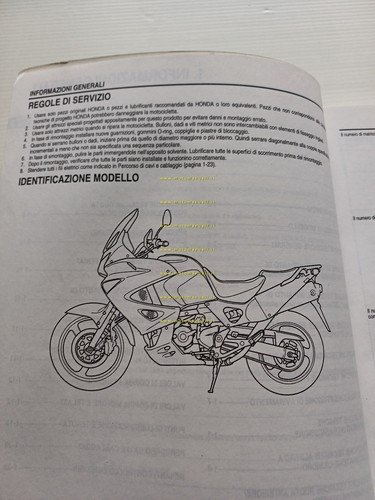 HONDA XL 1000 V VARADERO 2003 manuale officina originale italliano
