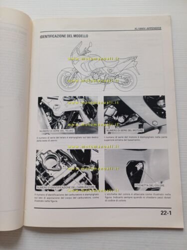 Honda XL 1000 V Varadero VARIANTI 2000-1 manuale officina ITALIANO …