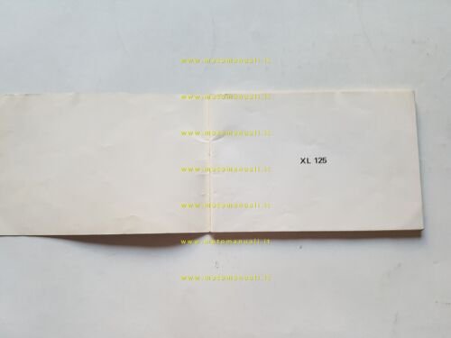 Honda XL 125 1982 manuale uso manutenzione libretto italiano originale