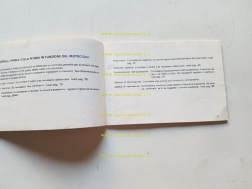 Honda XL 125 1982 manuale uso manutenzione libretto italiano originale