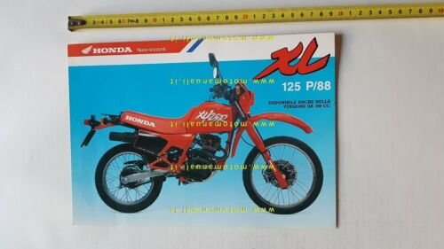 Honda XL 125 P 1988 depliant ITALIANO originale brochure