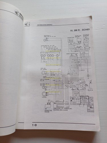 HONDA XL 125 R - XL 200 R 1984-85 manuale …