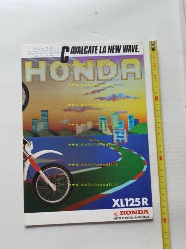 Honda XL 125 R 1985 depliant moto italiano originale brochure