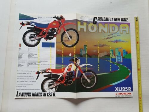 Honda XL 125 R 1985 depliant moto italiano originale brochure