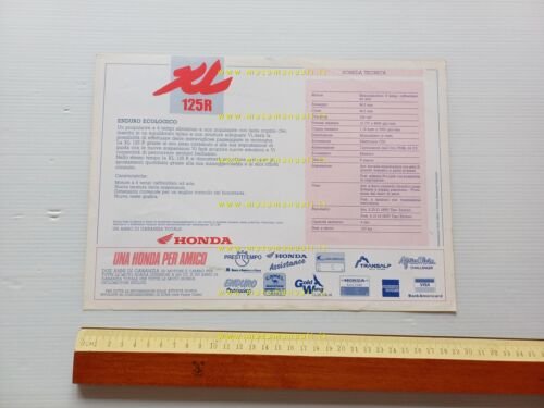 Honda XL 125 R 1988-1989 depliant ITALIANO originale