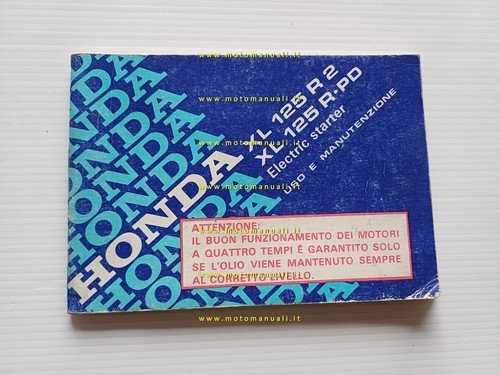 Honda XL 125 R2- XL 125 R-PD avv. elettr. 1984-85 …