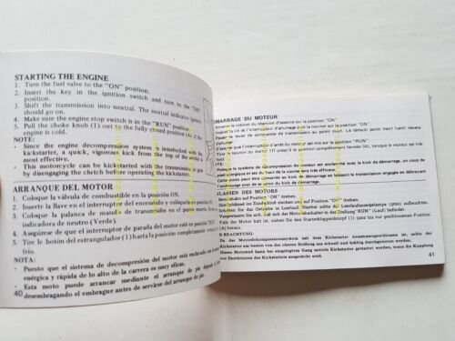 Honda XL 250 S 1978 manuale uso manutenzione originale INGLESE …