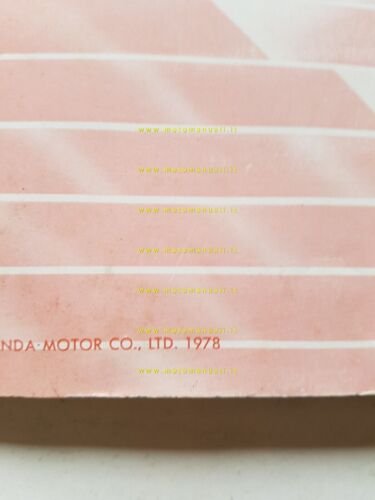Honda XL 250 S 1978 manuale uso manutenzione originale INGLESE …