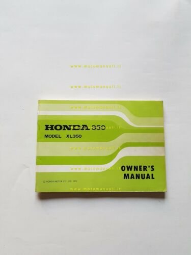 Honda XL 350 1973 manuale uso inglese originale owner's manual …