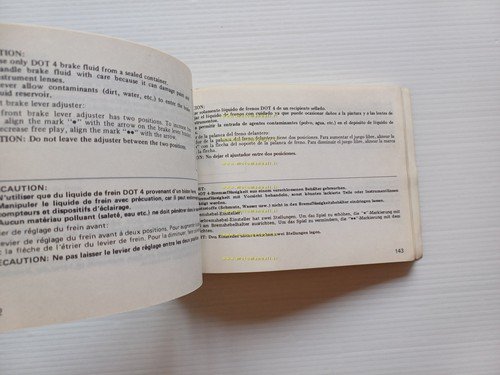 Honda XL 350 R 1984 manuale uso manutenzione inglese originale