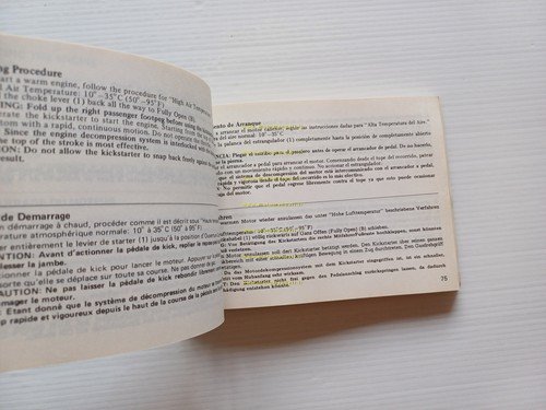 Honda XL 350 R 1984 manuale uso manutenzione inglese originale