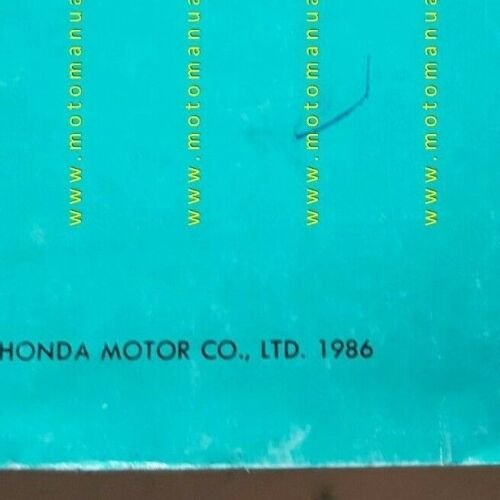 HONDA XL 350 R 1986 catalogo ricambi ORIGINALE Spare Parts …