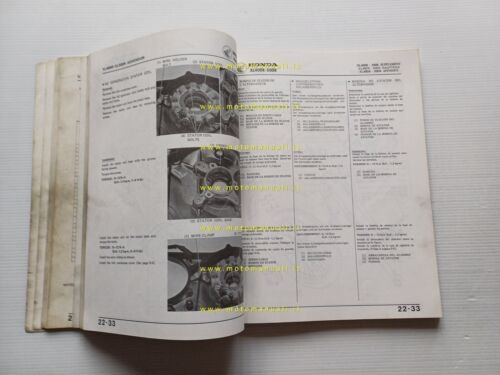 HONDA XL 400-500 1983 SUPPLEMENTO manuale officina originale