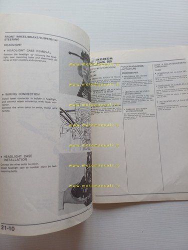 Honda XL 500 - 400 R 1981 aggiornamento SUPPLEMENTO manuale …