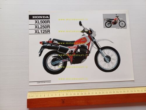 Honda XL 500 250 125 1984 Prototipo depliant INGLESE originale …