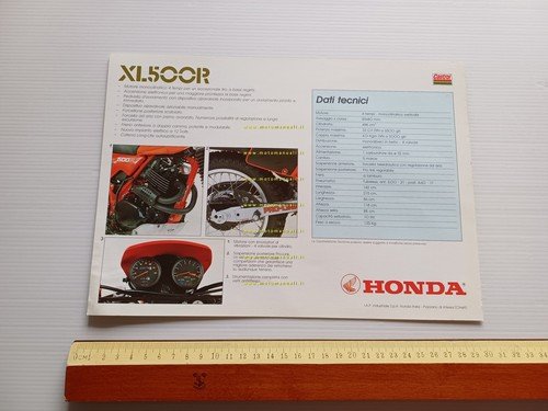 Honda XL 500 R 1982 depliant ITALIANO moto originale brochure