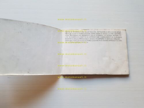 Honda XL 500 R 1982 manuale uso manutenzione ITALIANO originale