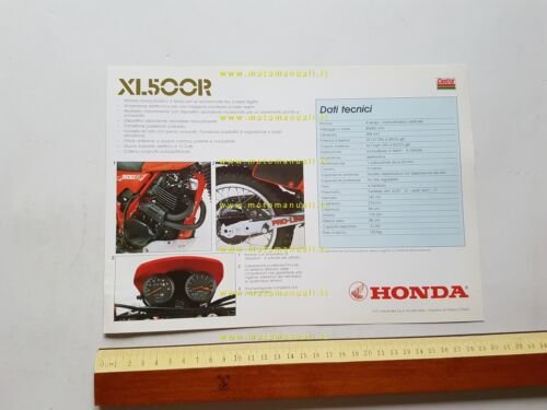 Honda XL 500 R depliant originale ITALIANO