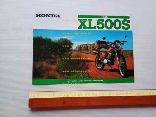 Honda XL 500 S 1979 depliant originale inglese printed in …