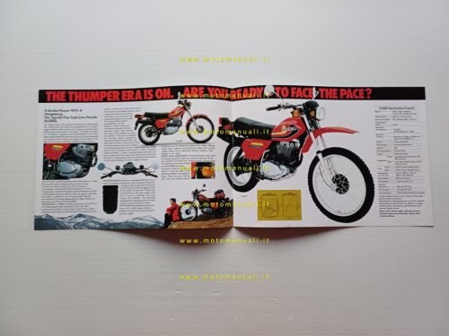 Honda XL 500 S 1979 depliant originale inglese printed in …