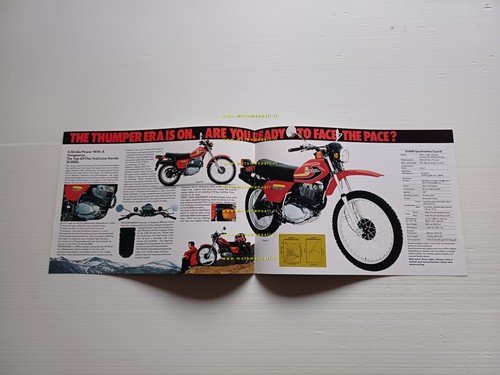 Honda XL 500 S 1979 depliant originale inglese printed in …