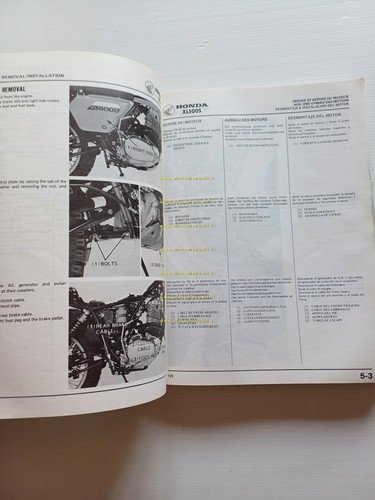 HONDA XL 500 S 1979 manuale officina originale