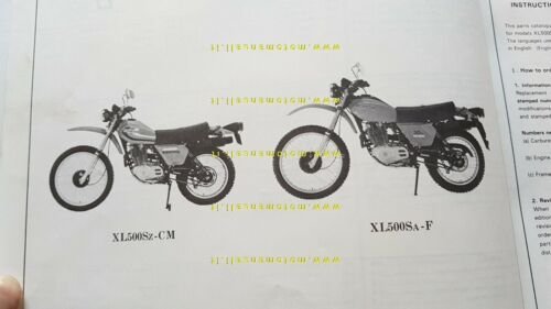 HONDA XL 500 S 1980 catalogo ricambi Enduro ORIGINALE Spare …