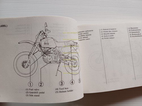 Honda XL 600 L - 600 R 1984 manuale uso …