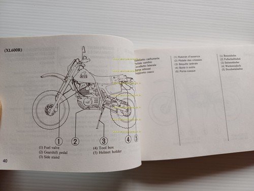 Honda XL 600 L - 600 R 1984 manuale uso …