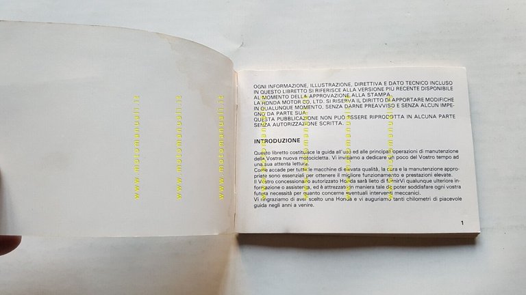 Honda XL 600 L 1984 manuale uso manutenzione originale ITALIANO