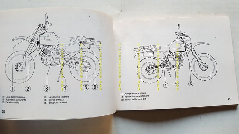 Honda XL 600 L 1984 manuale uso manutenzione originale ITALIANO