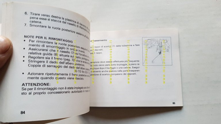 Honda XL 600 L 1984 manuale uso manutenzione originale ITALIANO