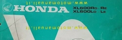 HONDA XL 600 R - L 1983 catalogo ricambi Enduro …