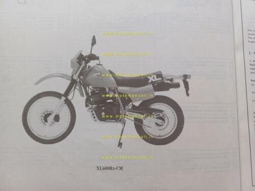 HONDA XL 600 R - XL 600 L 1983 catalogo …