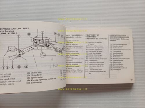 Honda XL 600 R - XL 600 L 1983 manuale …