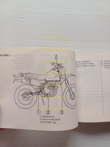 Honda XL 600 R - XL 600 L 1983 manuale …