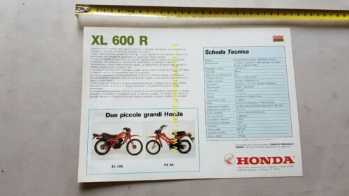 Honda XL 600 R 1984 depliant ITALIANO moto originale brochure