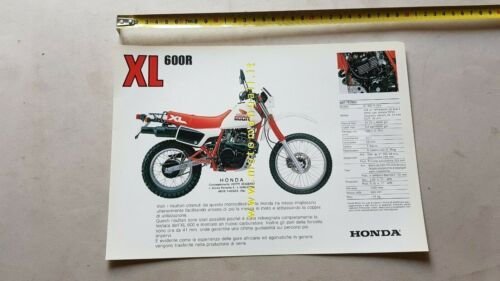 Honda XL 600 R 1985 depliant ITALIANO moto originale brochure