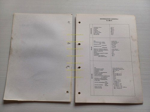 Honda XL 600 R scheda informazioni tecniche manuale officina italiano …