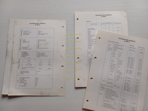 Honda XL 600 R scheda informazioni tecniche manuale officina italiano …