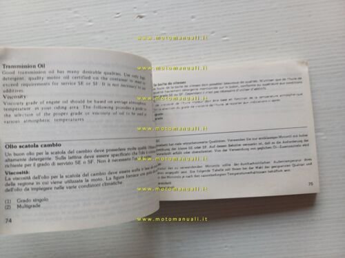 Honda XL 600 RM 1985 manuale uso manutenzione italiano originale