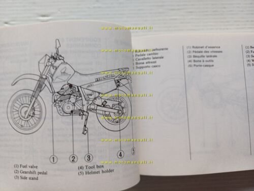 Honda XL 600 RM 1985 manuale uso manutenzione italiano originale