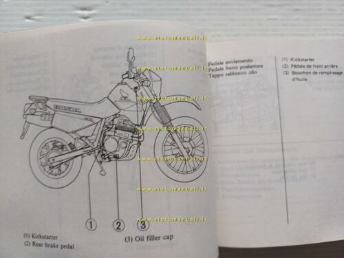 Honda XL 600 RM 1985 manuale uso manutenzione italiano originale