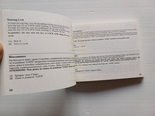 Honda XL 600 RM 1985 manuale uso manutenzione libretto istruzioni …