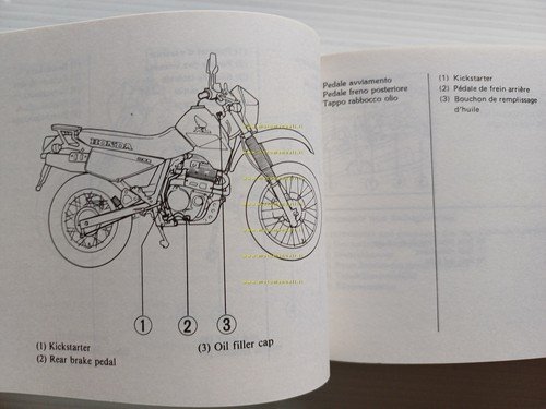 Honda XL 600 RM 1985 manuale uso manutenzione libretto istruzioni …