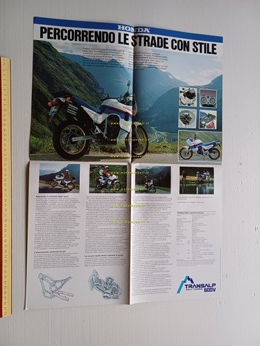 Honda XL 600 V Transalp 1986 depliant italiano originale moto …